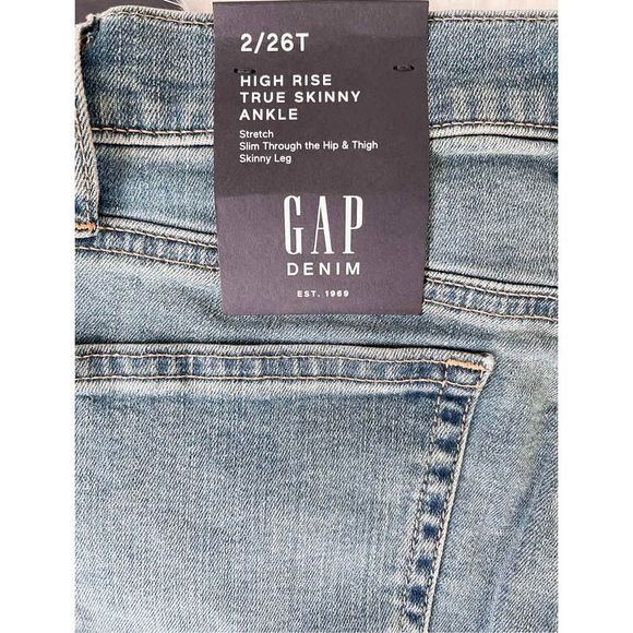 Gap High Rise Skinny Stretch Exposed Button Fly Size 26 Tall NWT - Picture 5 of 5